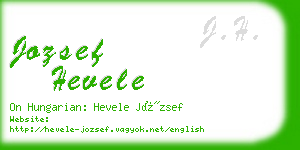 jozsef hevele business card